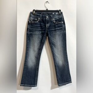 Miss Me Jeans Signature Cuffed Capris Women’s‎ Size 25 Inseam 23”